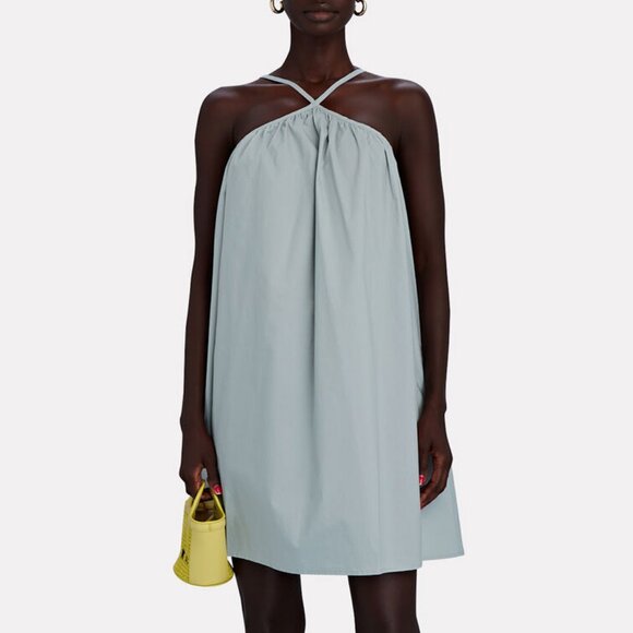 Bird & Knoll Zeppelin Cotton Poplin Mini Dress - Picture 1 of 8